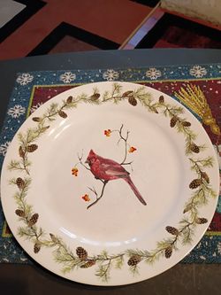 Cardinal Bird Plate 
