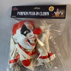 Pumpkin decorating clown, prop Halloween decorating