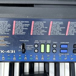 Casio CTK-431 Keyboard Synthesizer 100 Song Bank 49 Key MIDI Tested