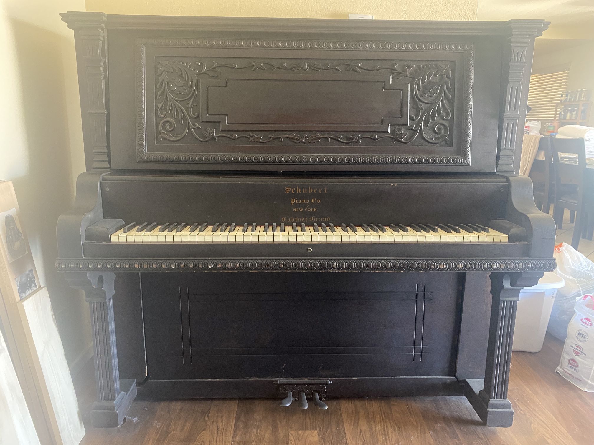 Schubert Piano Co New York Vintage Piano