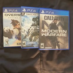 Three Playstation 4 games