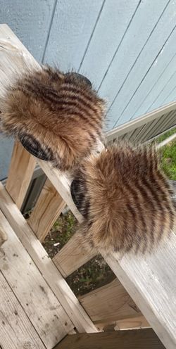 Raccoon Fur Slides