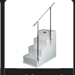 Boat Dock Steps with Railing - Interchangeable for Either Side

