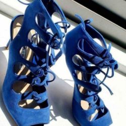 Blue Suede Manolos, Size 7