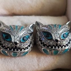 Black And White Diamonds In Solid Sterling Silver. 925