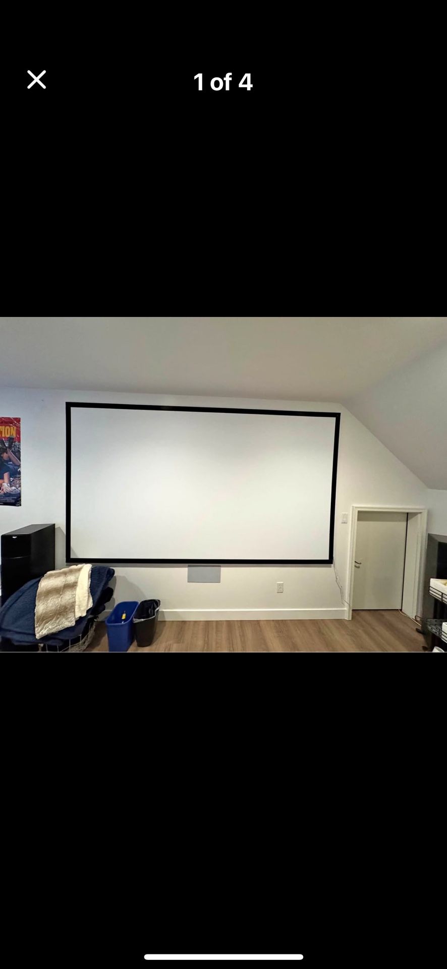 120” screen for home theater setup