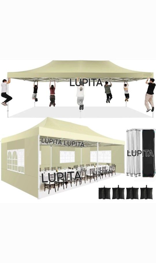 10x20 HEAVY DUTY Canopy Tent With Side Walls Gazebo Wedding Party Pop Up Tent Canopy- (FOR SALE) Carpa