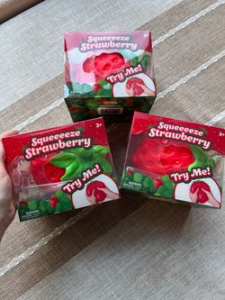 Brand new JUMBO Sunny Days Squeeze Strawberry squishies 🍓
