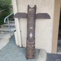 Laser-cut Metal Native American or Pacific Northwest Style Totem Pole