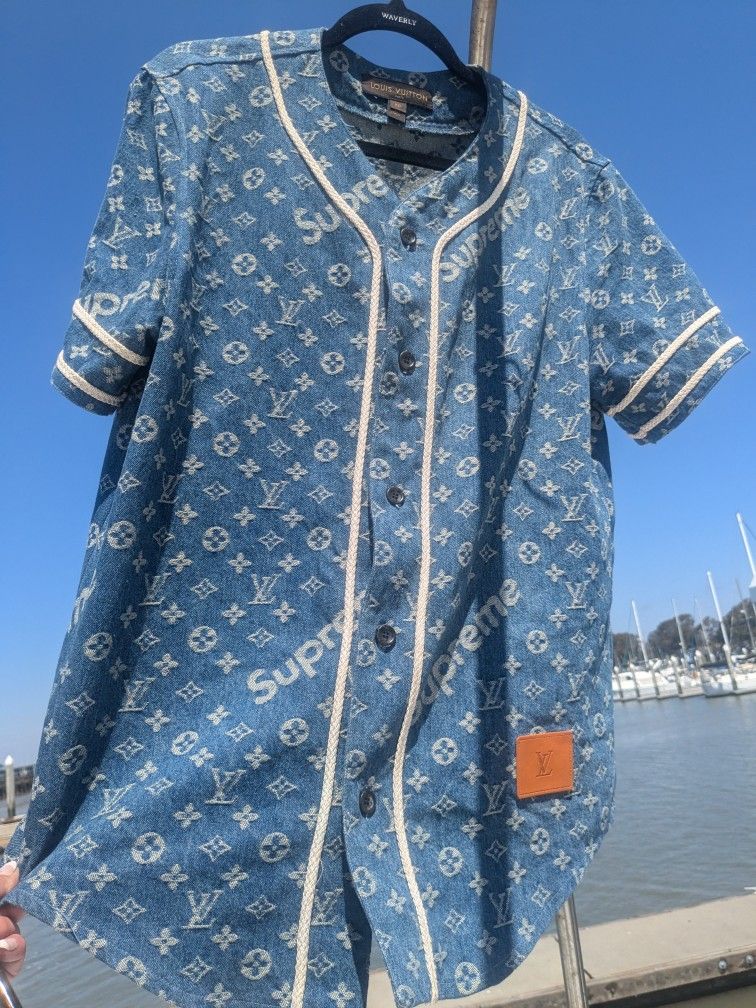 AUTHENTIC SUPREME LOUIS VUITTON BASEBALL JERSEY