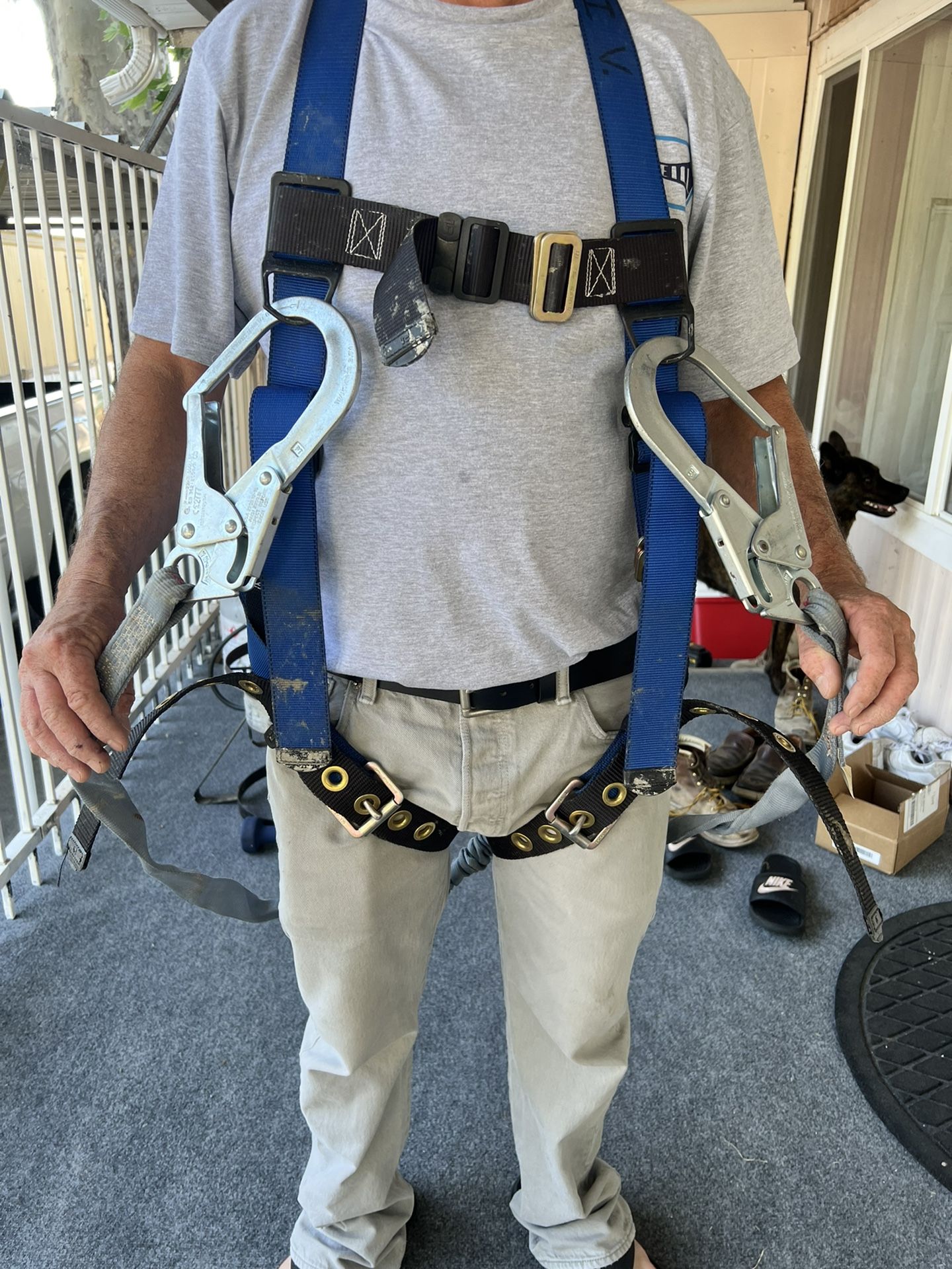 Falltech Harness With Double Hook Lanyard