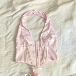 Silky Halter Corset Top