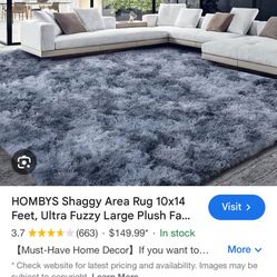 New 10x14ft Gray Area Rug