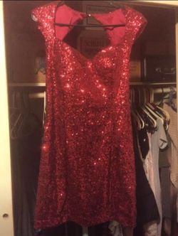RED SEQUIN GUESS DRESS