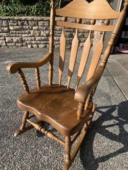 Natural maple wood rocking chair