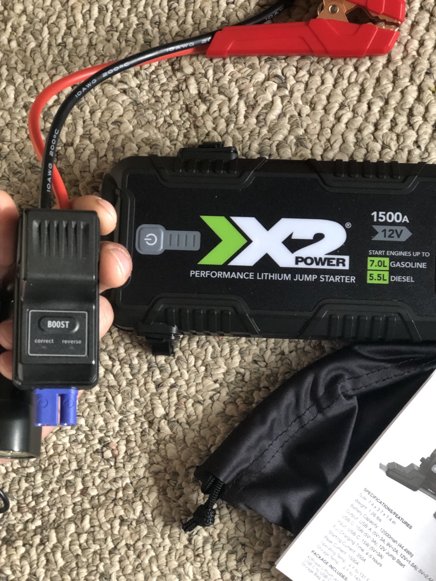 Xx2 Power Jump Starter, Black, Portable