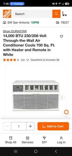 Durastar 14,000 BTU Through-the-Wall Air Conditioner & Heater (Model DRTHC142XNA1) - White