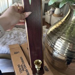 Home Interior Solid Brass Wall Candle Holder 