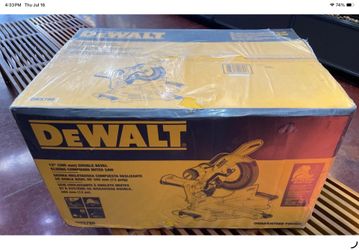 NEW DEWALT DWS780 12" 15-Amp DUAL BEVEL SLIDING COMPOUND CORDED MITER SAW