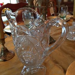 Vintage Cut Glass Pitcher