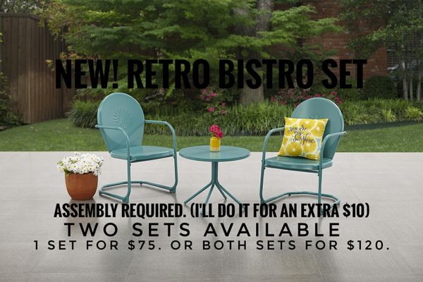 New Table Chairs Retro Bistro Set Free Delivery For In New Table Chairs Retro Bistro Set Free Delivery For In Rockford Il Offerup