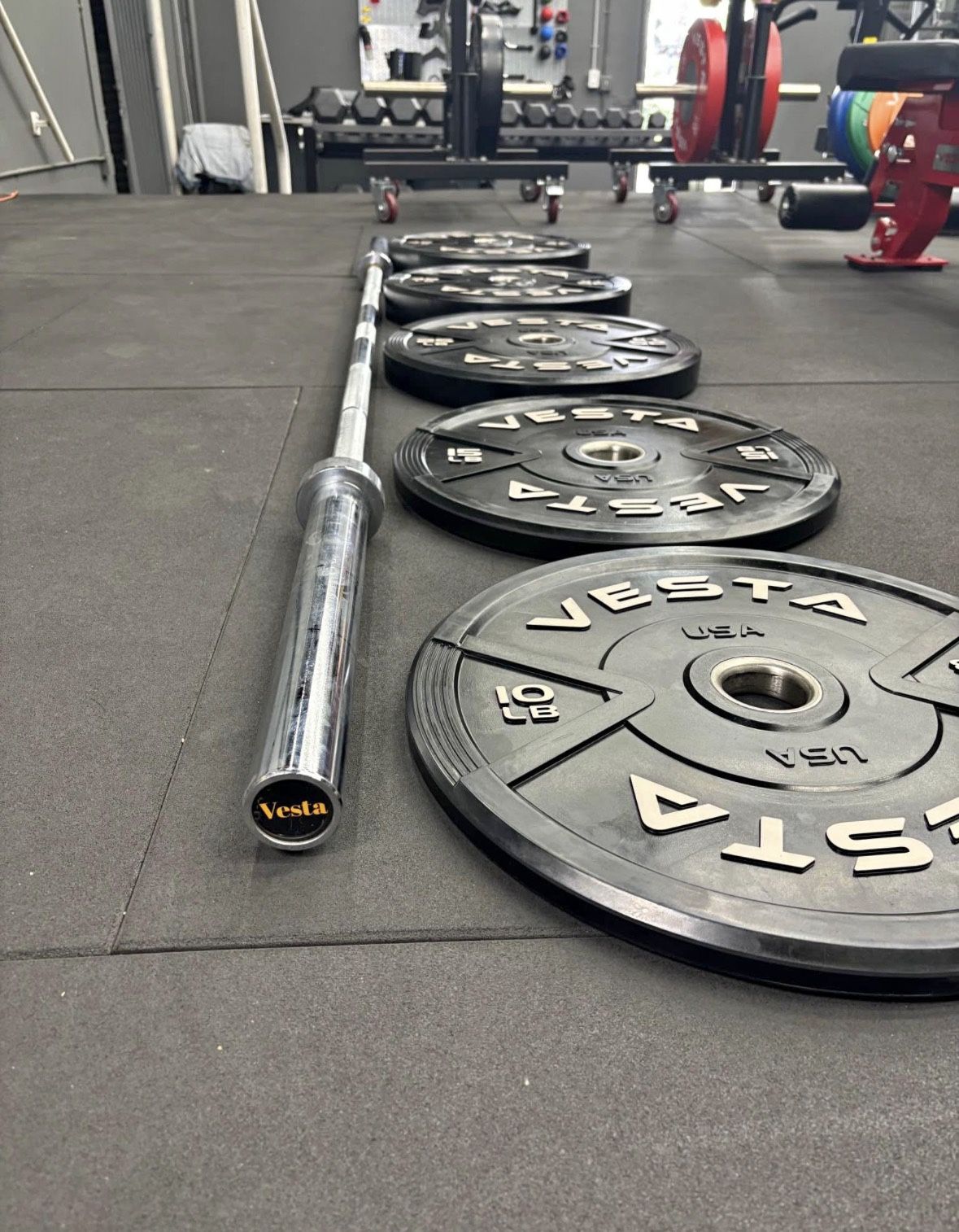 Advanced Olympic Barbell (weight load capacity 800lb) + Bumper Weight Plate BUNDLE