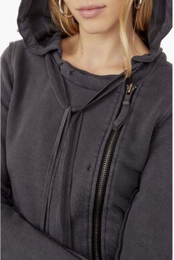 Free People You Asked For It Moto Hooded Jacket - size M
