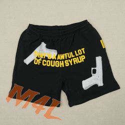 Awful Lot Of Cough Syrup Shorts ‘Black’