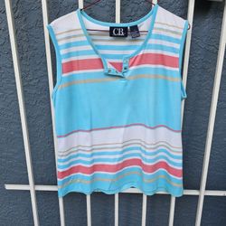 Pretty Women's Sleeveless Top/Size Large/Pretty For Spring/Summer 