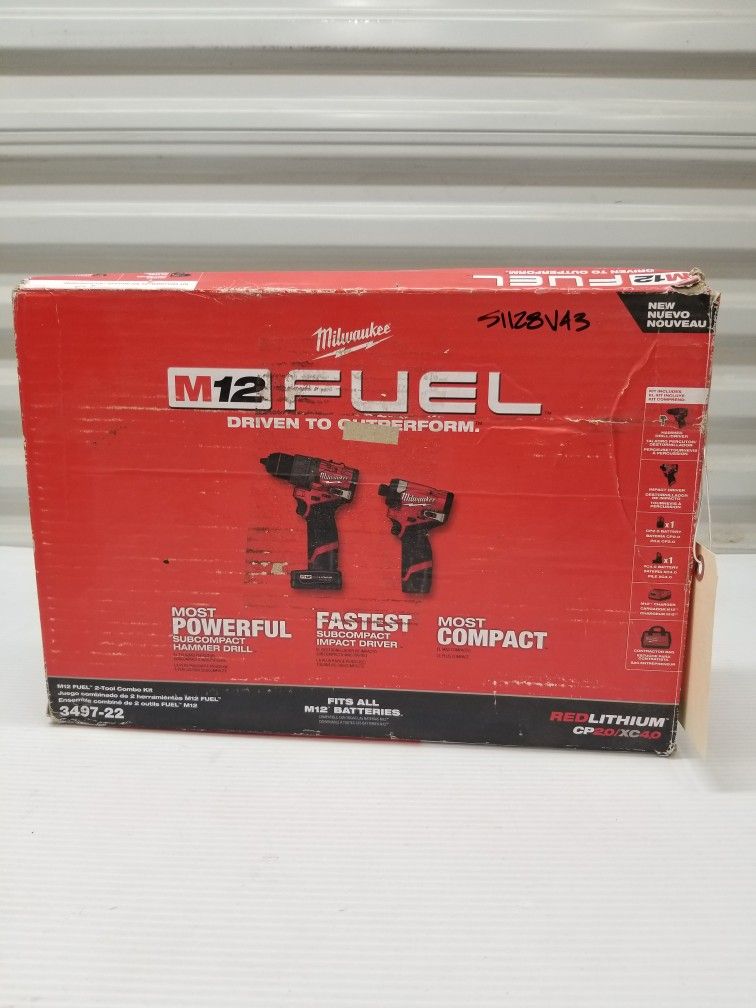 Milwaukee M12 fuel impact driver impacto destornillador hammer drill taladro rotomartillo combo kit