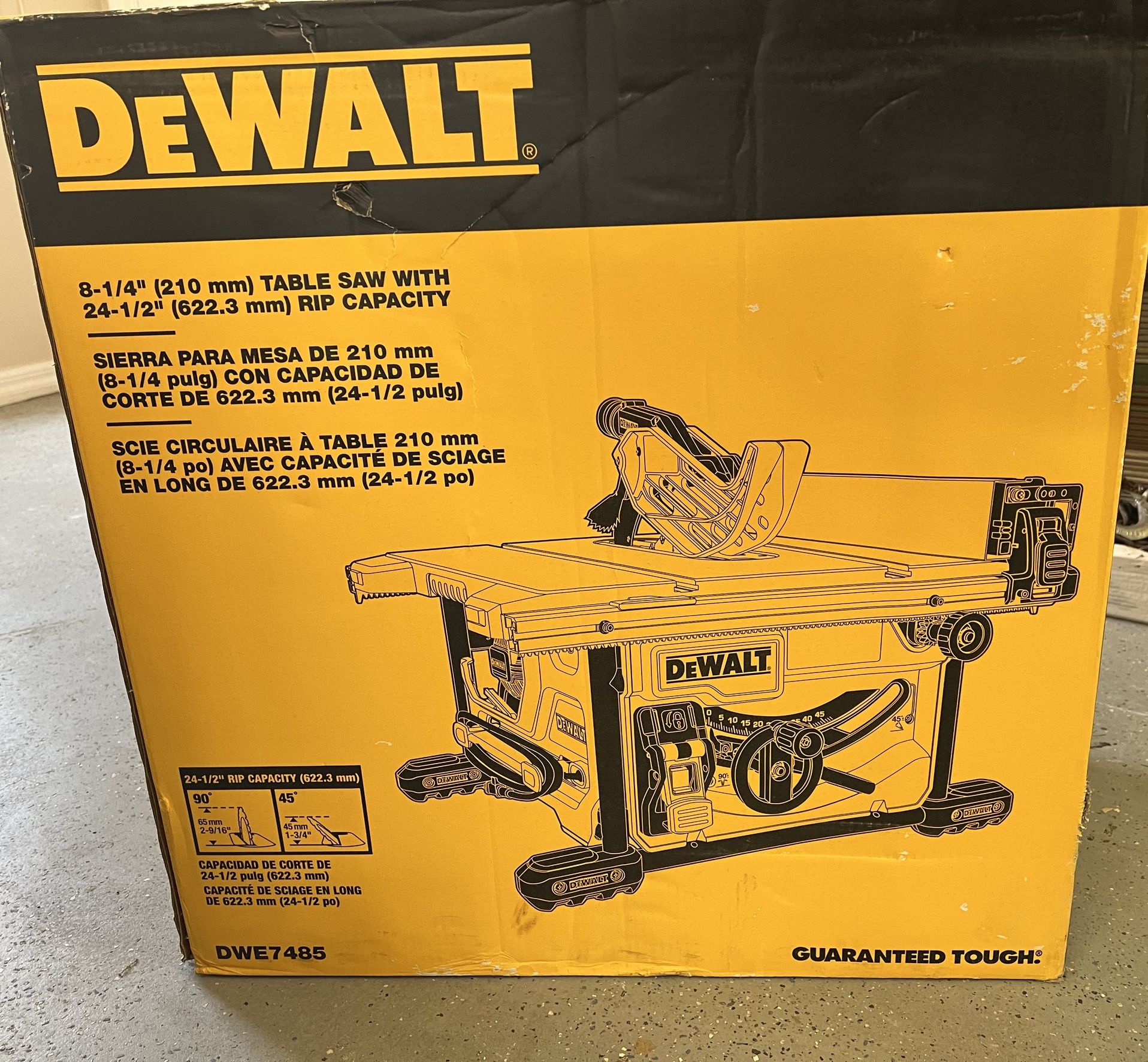 Dewalt Table Saw 8.25”