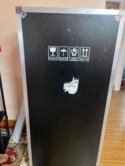 Large Black Road Case with Aluminum Frame