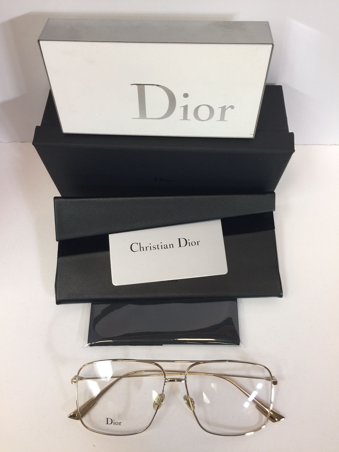 Christian Dior New Dior Stellaire 03 J5G Gold Metal Eyeglasses 57mm Made In Italy