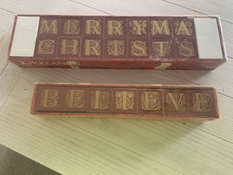 Merry Christmas And Believe Block Sign