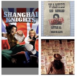MOVIE PROP - SHANGHAI KNIGHTS Screen Used WANTED POSTER 12x17
