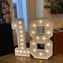 4FT Marquee Light Up Numbers 18