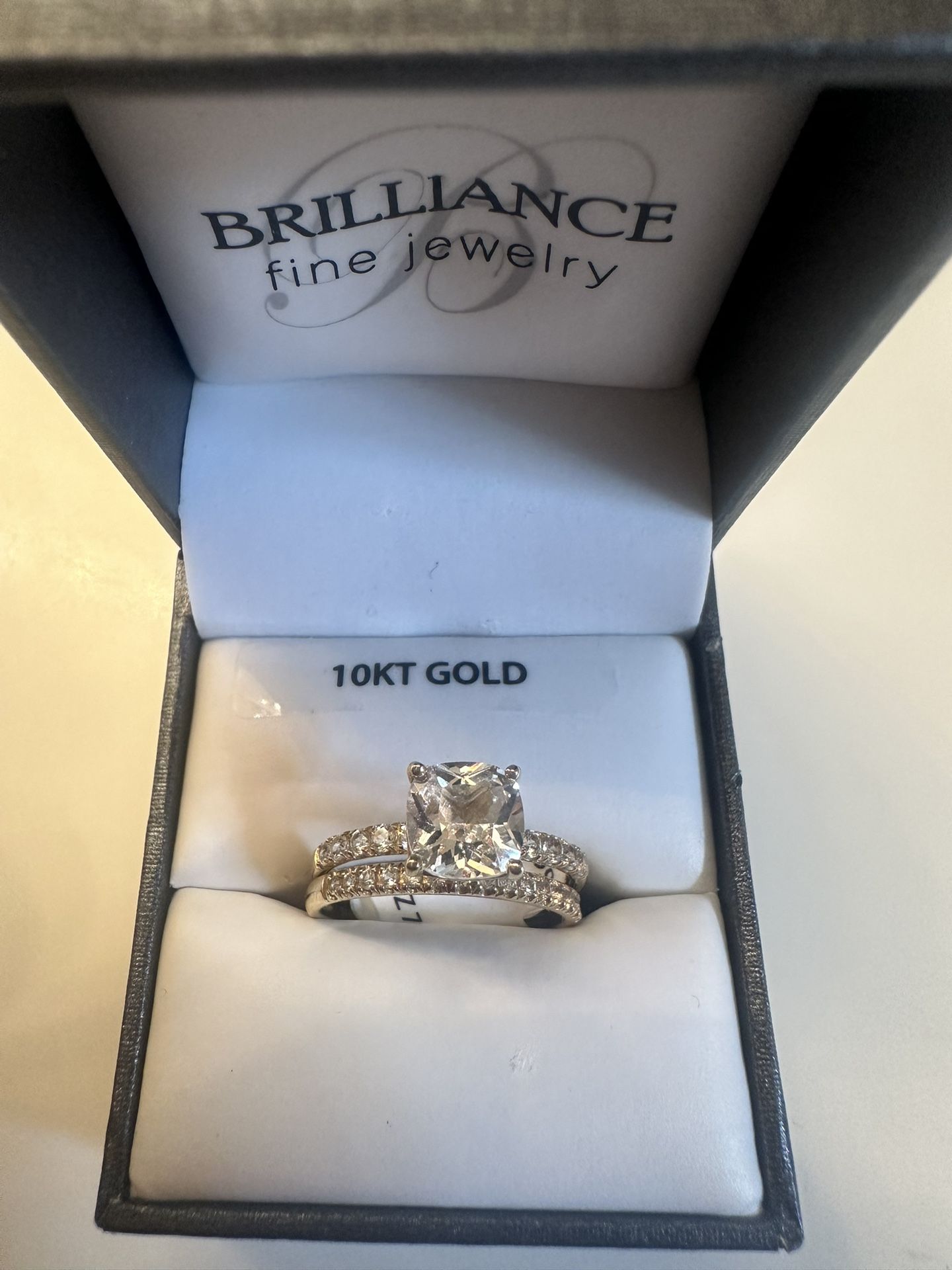 10k gold bridal wedding engagement ring set