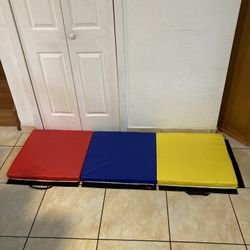 Colchoneta de gimnasia, tapete Grueso de yoga, Tricolor ejercicios. plegable portátil Gymnastics mat, thick yoga mat, exercises. portable folding