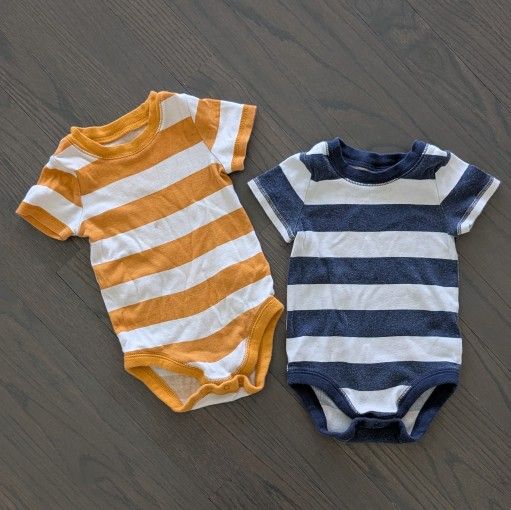 Bundles Baby Place Baby Boy's Striped Bodysuits Set, 18-24 Months