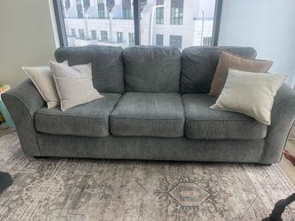 Gray Fabric 3-Seat Sofa