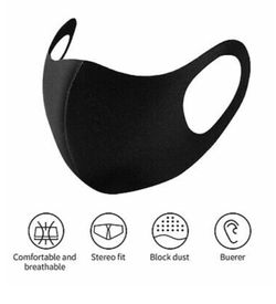 Fashion mandatory safety black spandex fiber printable stylish mask wholesale
