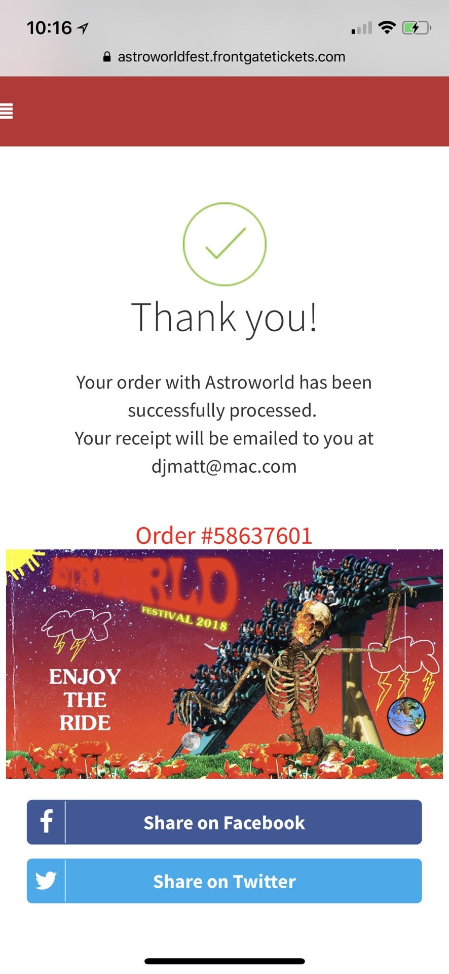 Astroworld festival tickets - (2)