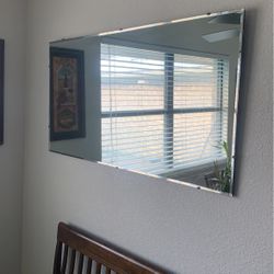 Old beveled mirror from the 50s