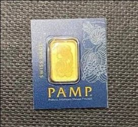 GOLD PAMP 1 GRAM .9999 BARS