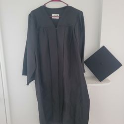 Black Cap and Gown For Graduation 