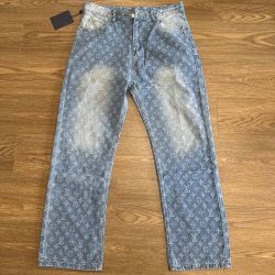 Louis Vuitton Logo Straight Jeans