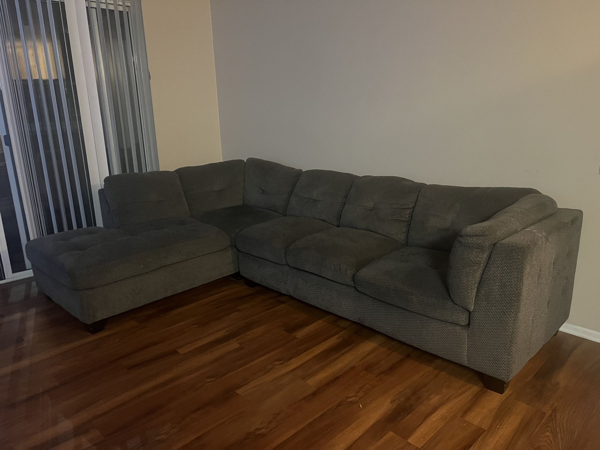 Gray sectional couch
