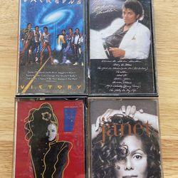 Michael Jackson & Janet Jackson ultimate collection 4 stereo cassette tapes 
