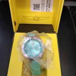 Invicta Angel Halo Women's Watch - 38mm, Light Blue (24124) NEW