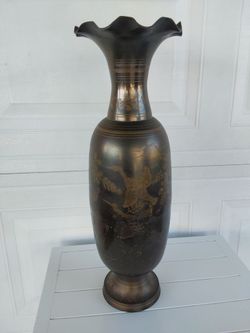 Vintage Large brass vase